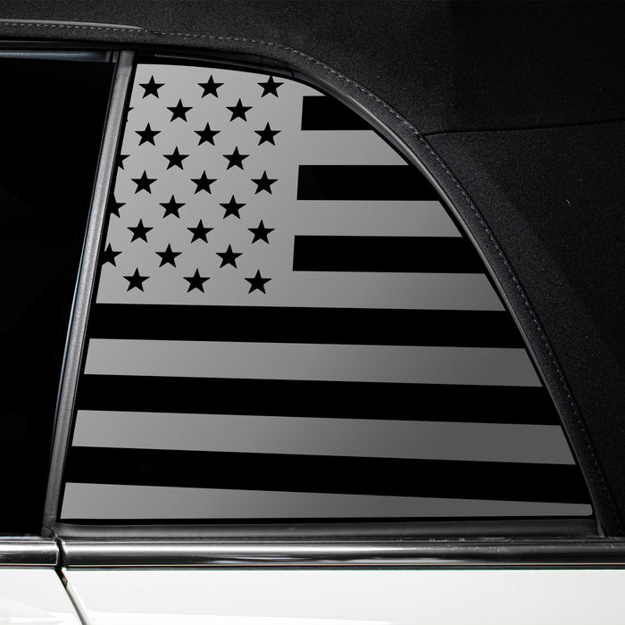 Quarter Window American Flag Vinyl Decal Stickers Fits Mini Cooper Convertible 2019 - 2025 - Bogar Tech Designs