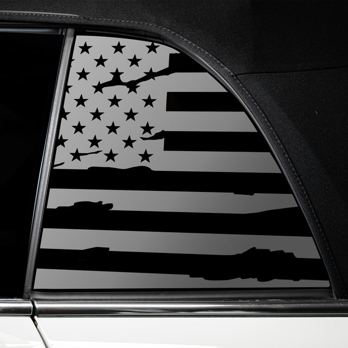 Quarter Window American Flag Vinyl Decal Stickers Fits Mini Cooper Convertible 2019 - 2025 - Bogar Tech Designs