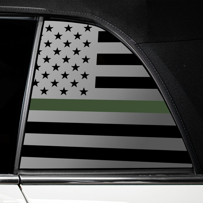 Quarter Window American Flag Vinyl Decal Stickers Fits Mini Cooper Convertible 2019 - 2025 - Bogar Tech Designs