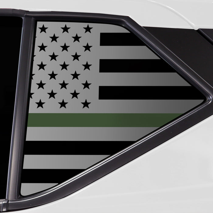 Quarter Window American Flag Vinyl Decal Stickers Fits Nissan Kicks 2018 - 2024 - Bogar Tech Designs
