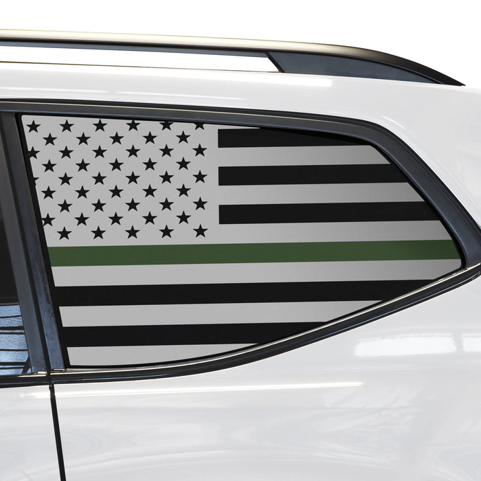 Quarter Window American Flag Vinyl Decal Stickers Fits Volkswagen Atlas 2018 - 2025 - Bogar Tech Designs
