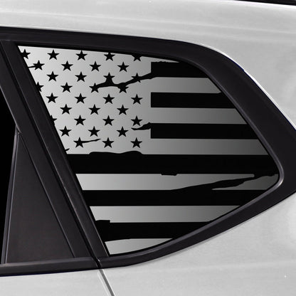 Quarter Window American Flag Vinyl Decal Stickers Fits Volkswagen Taos 2022 - 2025 - Bogar Tech Designs