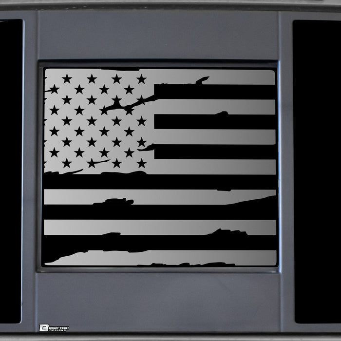 Rear Window American Flag Vinyl Decal Stickers Fits Nissan Frontier 2009 - 2025 - Bogar Tech Designs