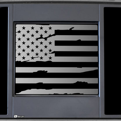 Rear Window American Flag Vinyl Decal Stickers Fits Nissan Frontier 2009 - 2025 - Bogar Tech Designs