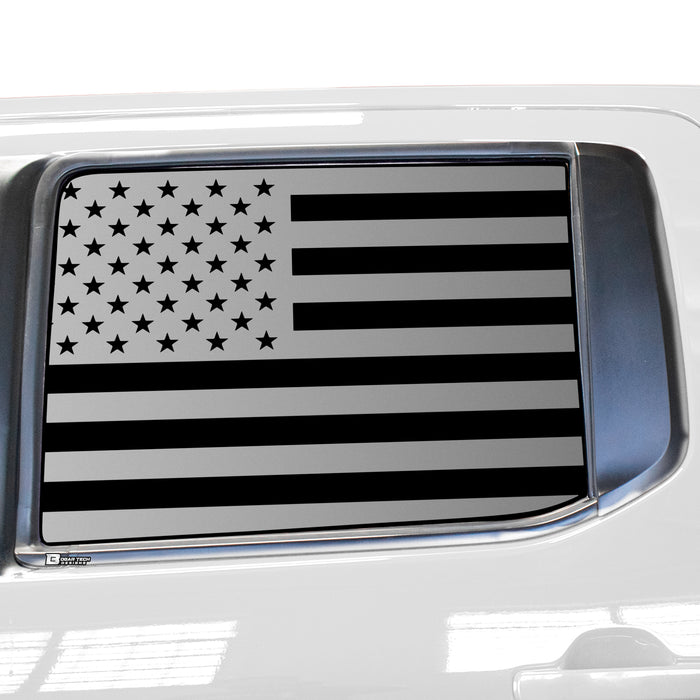 Side Window American Flag Vinyl Decal Stickers Fits Nissan Frontier Crew Cab 2022 - 2025 - Bogar Tech Designs