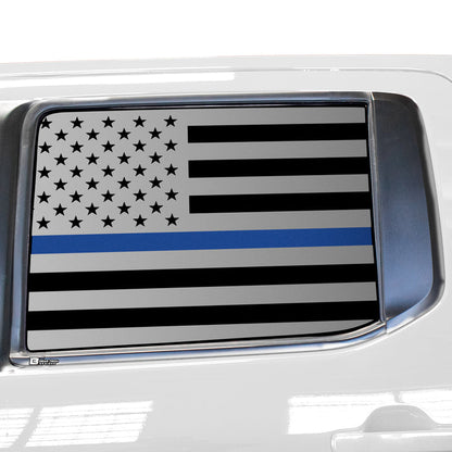 Side Window American Flag Vinyl Decal Stickers Fits Nissan Frontier Crew Cab 2022 - 2025 - Bogar Tech Designs