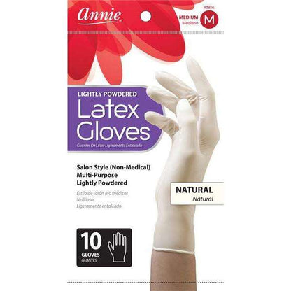 Annie Latex Gloves, 10 Count, White