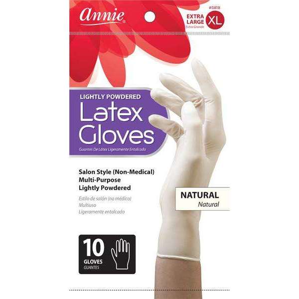 Annie Latex Gloves, 10 Count, White