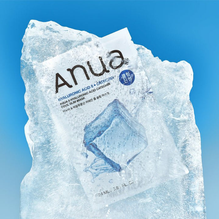 Anua Hyaluronic Acid 8 Catechin Cool Slim Mask (1 Sheet) قناع أنوا هيالورونيك أسيد 8 كاتشين كول سليم - Princess Cosmetics Qatar