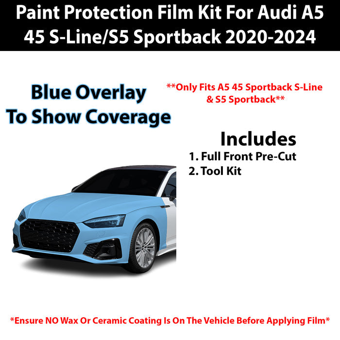 Fits Audi A5 2020+ Precut Premium Paint Protection Film Clear Bra PPF Decal Film Kit - Bogar Tech Designs
