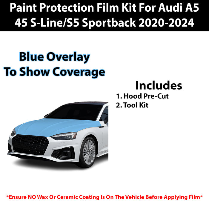Fits Audi A5 2020+ Precut Premium Paint Protection Film Clear Bra PPF Decal Film Kit - Bogar Tech Designs