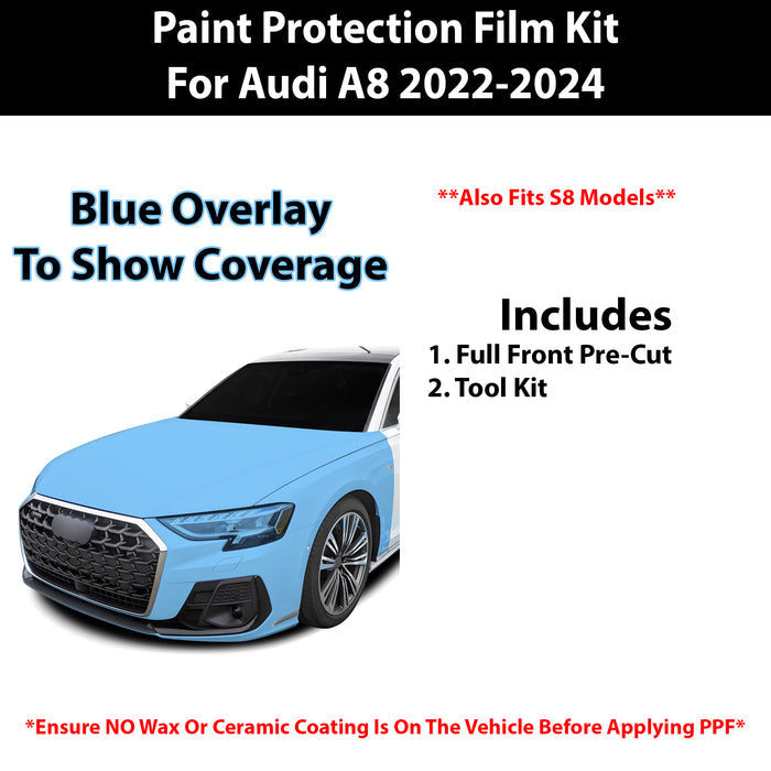 Fits Audi A8 S8 2022+ Precut Premium Paint Protection Film Clear Bra PPF Decal Film Kit - Bogar Tech Designs