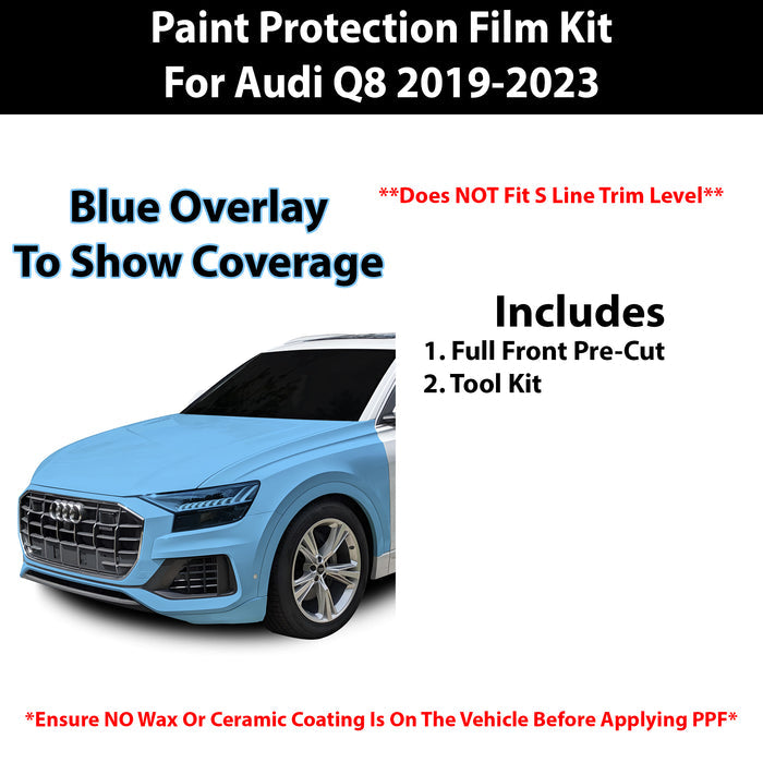 Fits Audi Q8 2019 - 2023 Precut Premium Paint Protection Film Clear Bra PPF Decal Film Kit - Bogar Tech Designs
