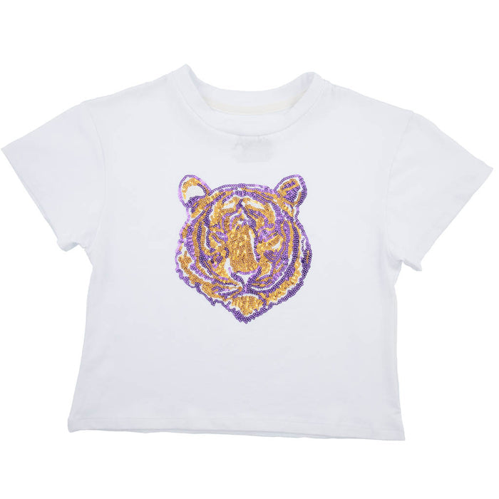 Azarhia Sequin Tiger Face Tee
