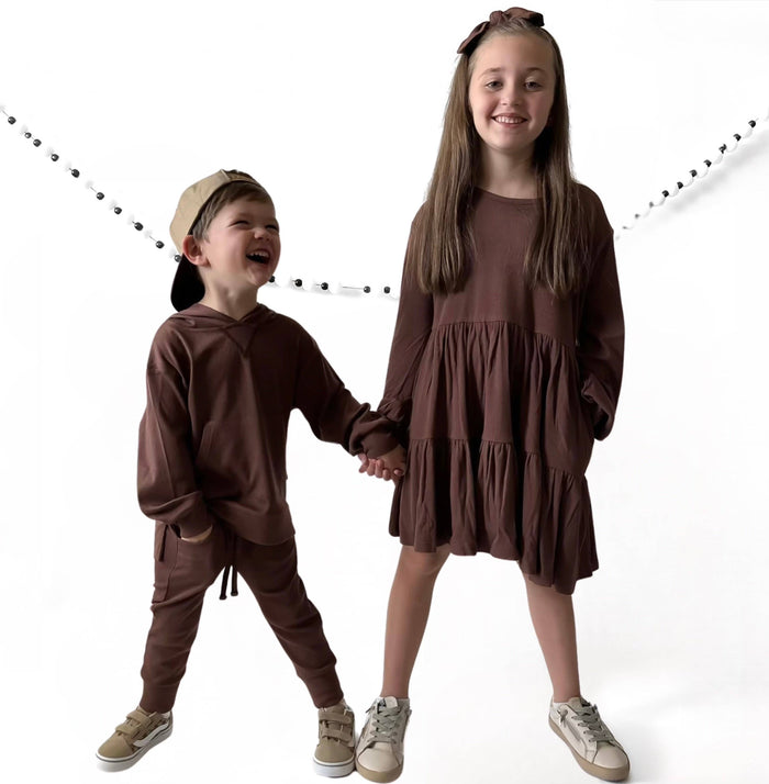 BAMBOO RIBBED HOODIE | COCOA