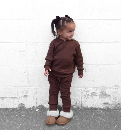 BAMBOO RIBBED JOGGERS | COCOA