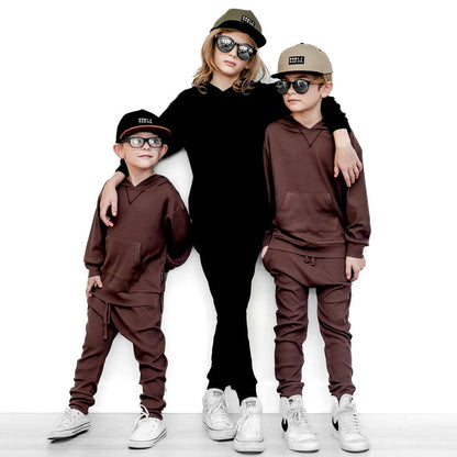 BAMBOO RIBBED JOGGERS | COCOA
