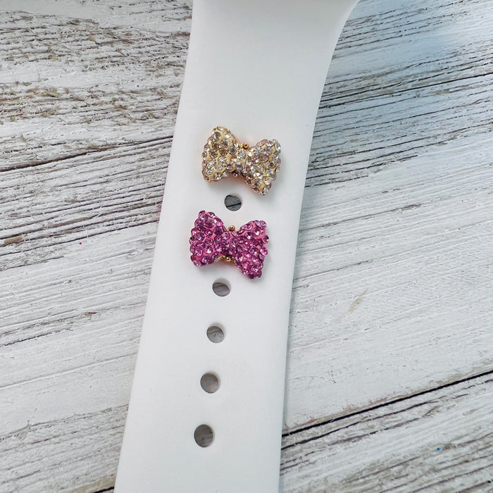 Band Charms 1pc. Sparkly Bows Multiple Colors Available