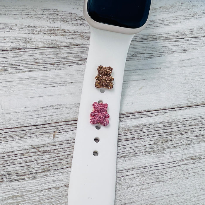 Band Charms 1pc. Sparkly Teddy Bears Multiple Colors Available