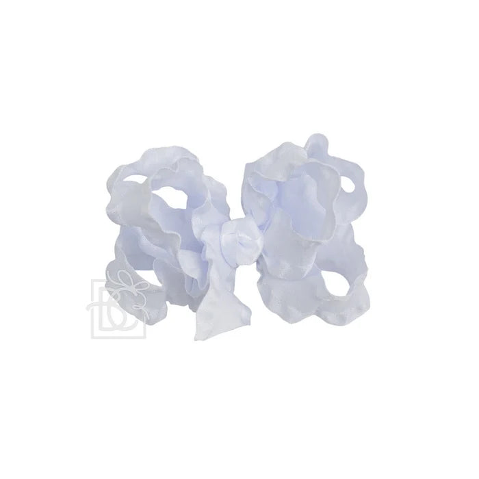 BC Double Ruffle Bow on Clip 3.5" Medium