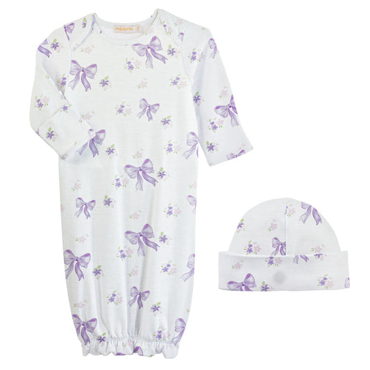 BCC Lavender Bows Print Gown/Hat