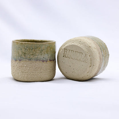 Beige Picollo Handmade Ceramic Milled Stoneware Espresso Mug