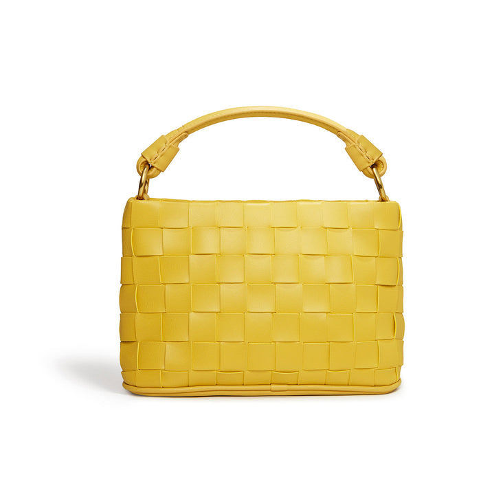 Bella Mustard Vegan Mini Crossbody Bag
