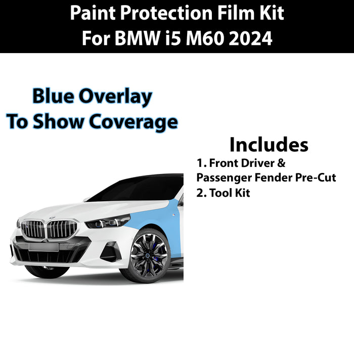 Fits BMW i5 M60 2024 - 2025 Precut Premium Paint Protection Film Clear Bra PPF Decal Film Kit Cover - Bogar Tech Designs