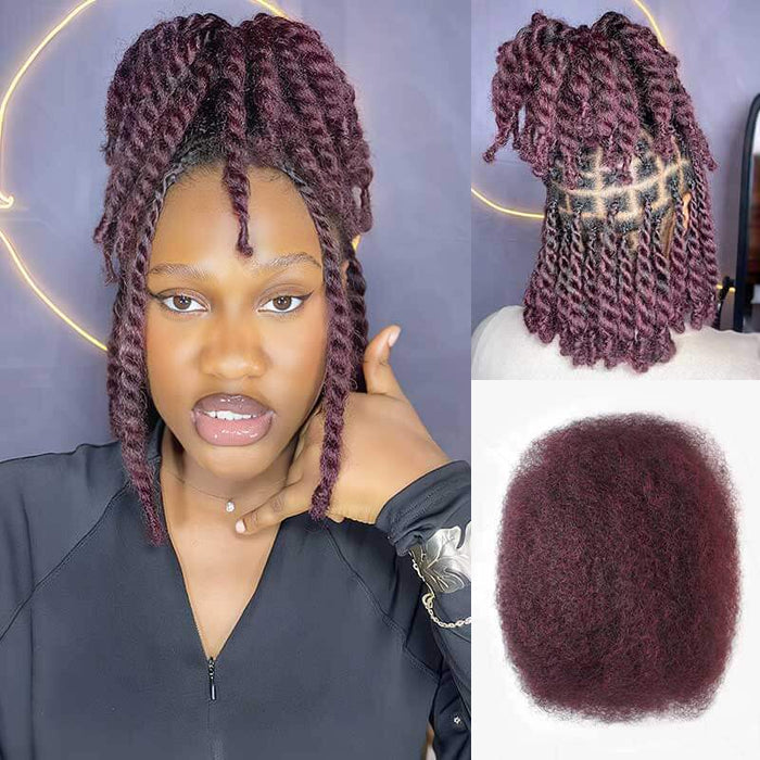 BOGO|Mix #1B/99J Color Afro Kinky Bulk Human Hair