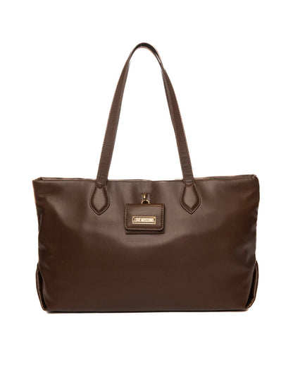 LOVE MOSCHINO borsa a spalla marrone scuro JC4358 PP0N-313