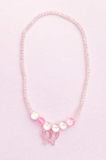 Boutique Holo Pink Crystal Necklace-Retail-Great Pretenders USA