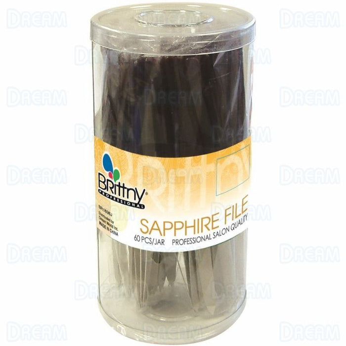 Brittny 7″ Sapphire Metal Nail File 60pcs/Jar # BR1698J - Palms Fashion Inc.