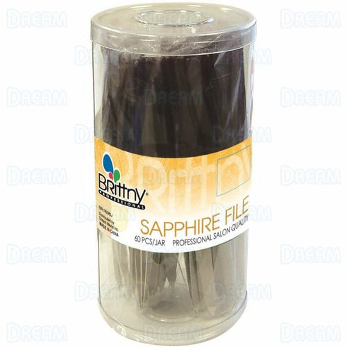 Brittny 7″ Sapphire Metal Nail File 60pcs/Jar # BR1698J - Palms Fashion Inc.