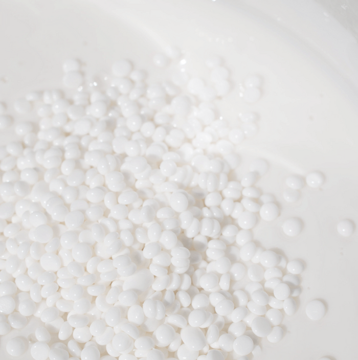 Coconut hard wax beads close-up — WAXBARE