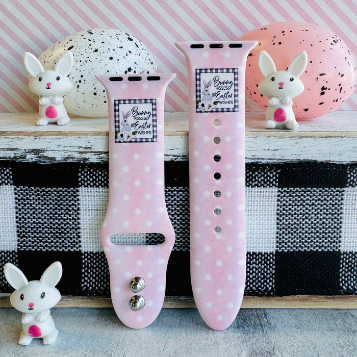 Bunny Bliss Print Silicone Band For Apple Watch