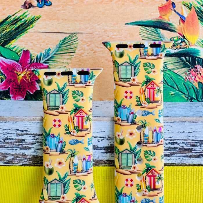 Cabana Cutie Print Silicone Band For Apple Watch