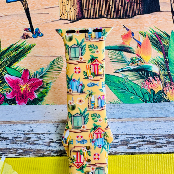 Cabana Cutie Print Silicone Band For Apple Watch