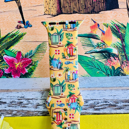 Cabana Cutie Print Silicone Band For Apple Watch