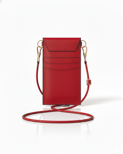 Cancun Red Plant Based Phone & Card Crossbody (Pre-Order For delivery Nov 28th 2026)