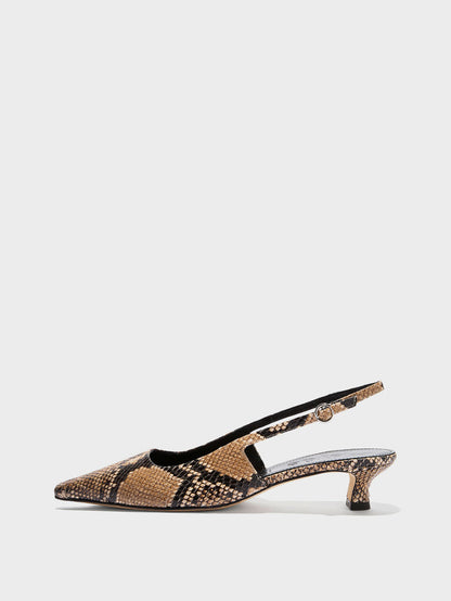 Catrina Snake Print Pumps