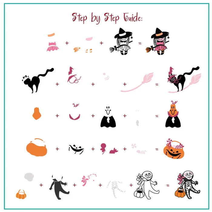 CjSH-121 Ghoulish Giggles   |  Steel Nail Art Stamping Plate