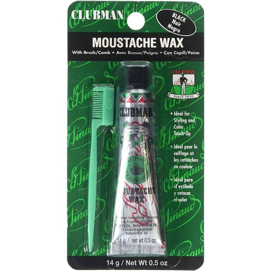 Clubman Moustache Wax - Black, Brown, Chestnut, Neutral 0.5 oz - Palms Fashion Inc.