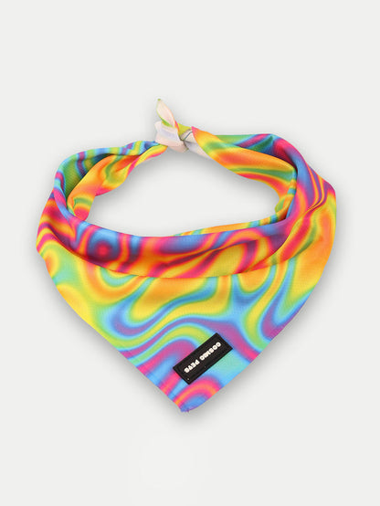 Cosmic Pets Bandana | Rainbow Swirl-Image 1