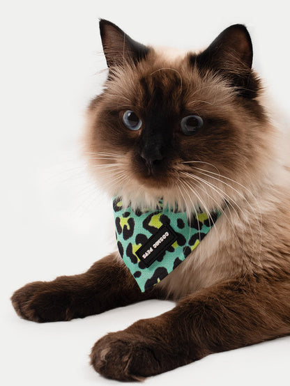 Cosmic Pets Bandana | Green Leopard-Image 2