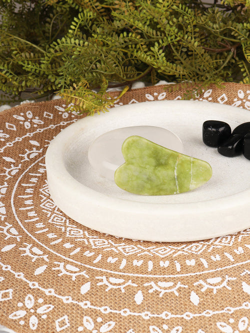 Crystal Face Massage Gua Sha | Jade-Image 1