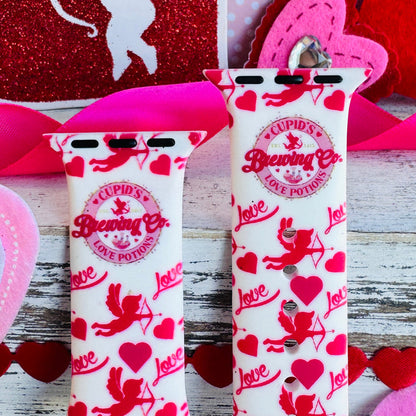 Cupid's Love Potion Print Silicone Band For Apple Watch