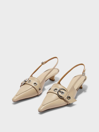 Davina Eyelet Slingback Pumps