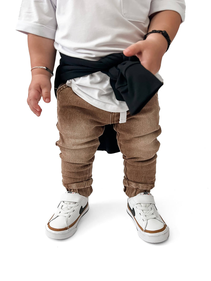 DENIM CHINO JOGGERS