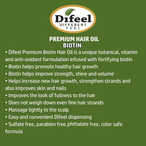 Difeel Premium Biotin Hair Oil 2.5 oz. - Palms Fashion Inc.