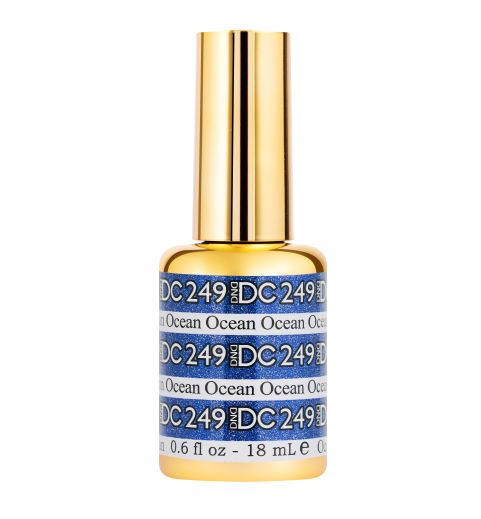 DND DC Mermaid Soak off Gel in holographic glitter - #249 Ocean